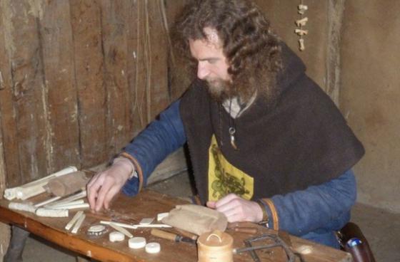 Antler Carver at work